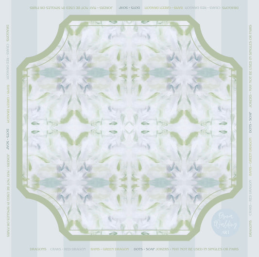 Blue Hydrangea Mahjong Mat