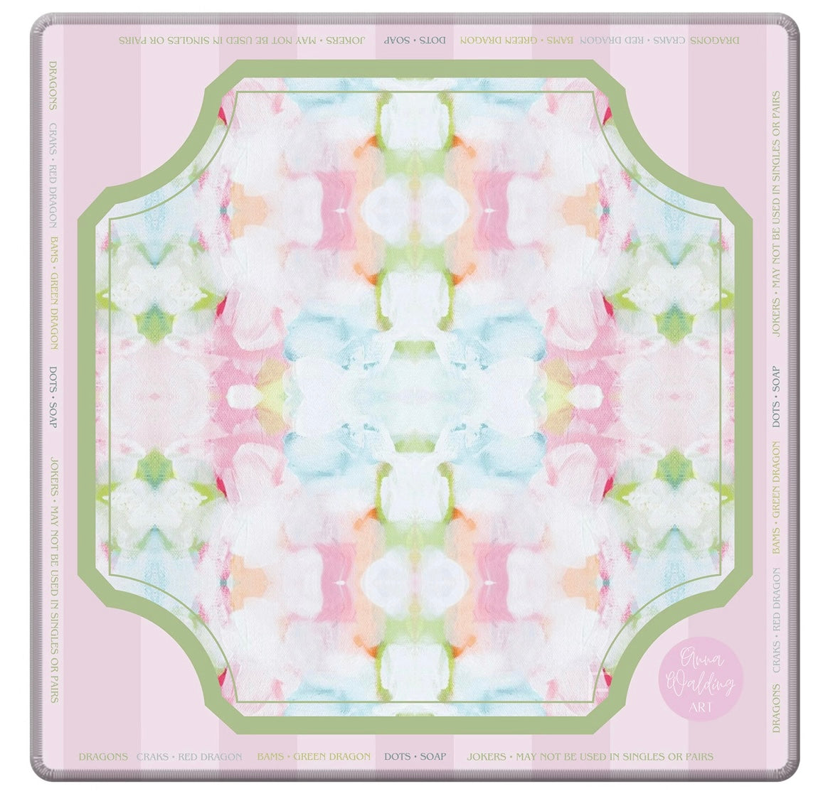 Pink Anna Walding Art Mahjong Mat