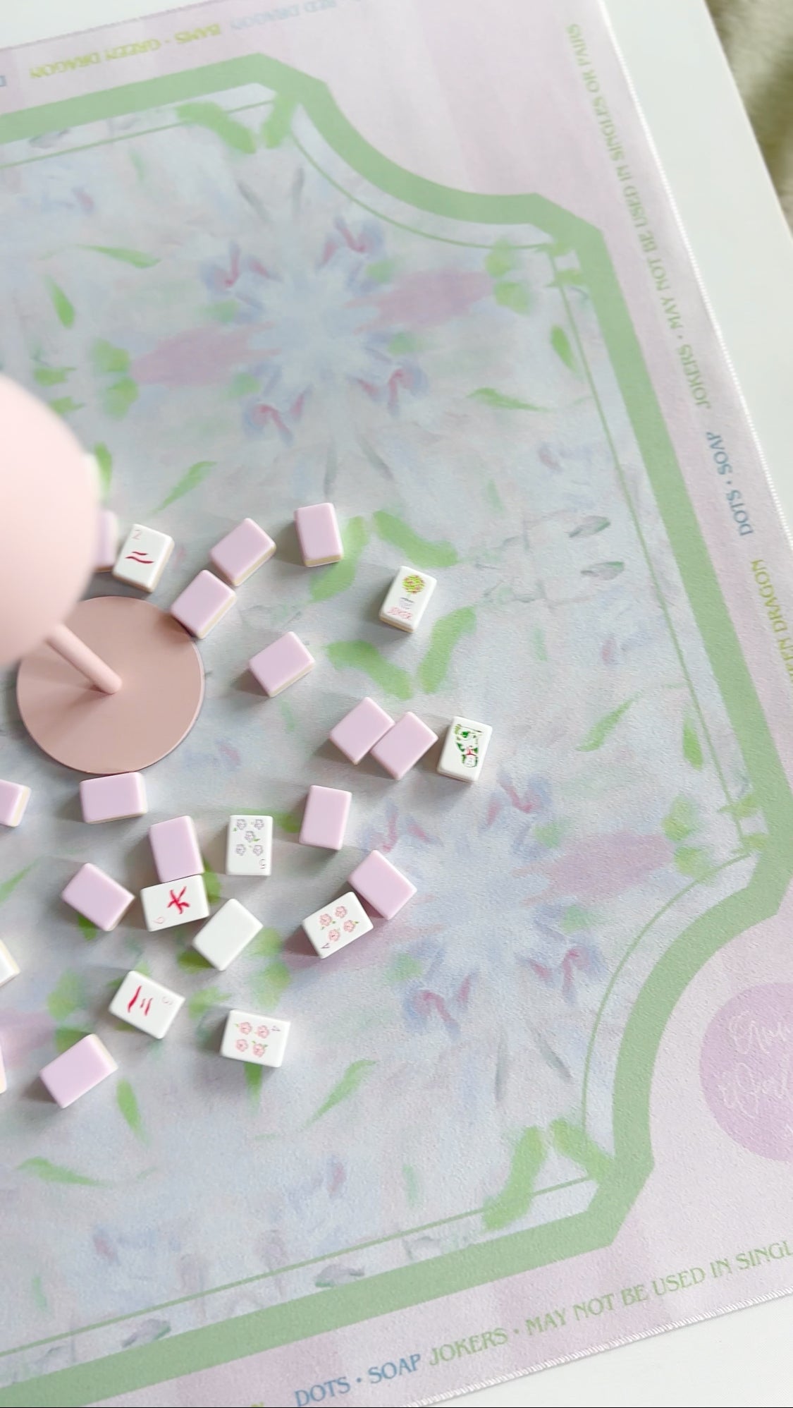 Pink Lilly Mahjong Mat