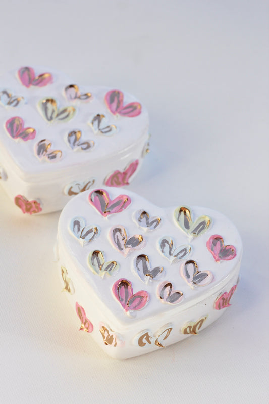 Pastel Heart Jewelry Box 4x4