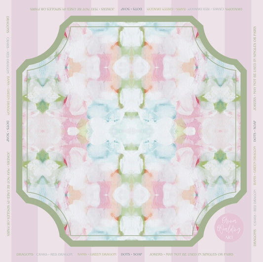 Pastel Petal Mahjong Mat