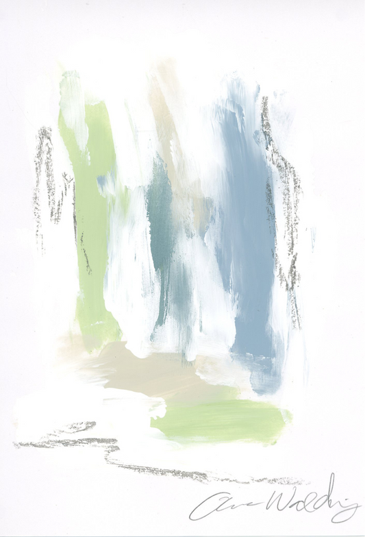 Blue and Green Abstract Print