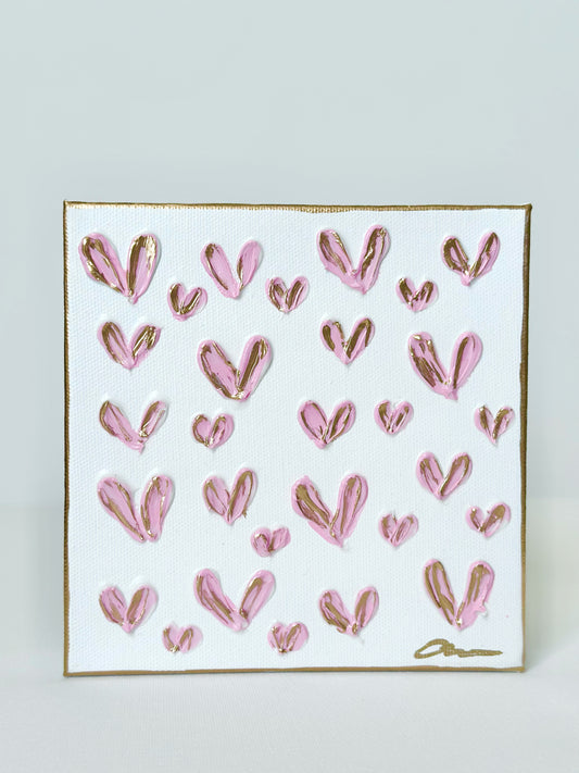 Pink Hearts 6x6