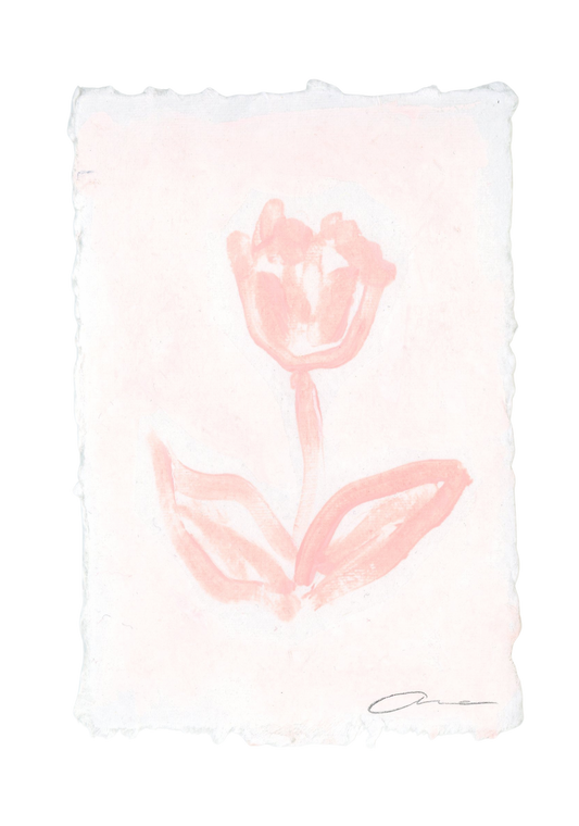 Pink Tulip Deckled Edge Print 4x6