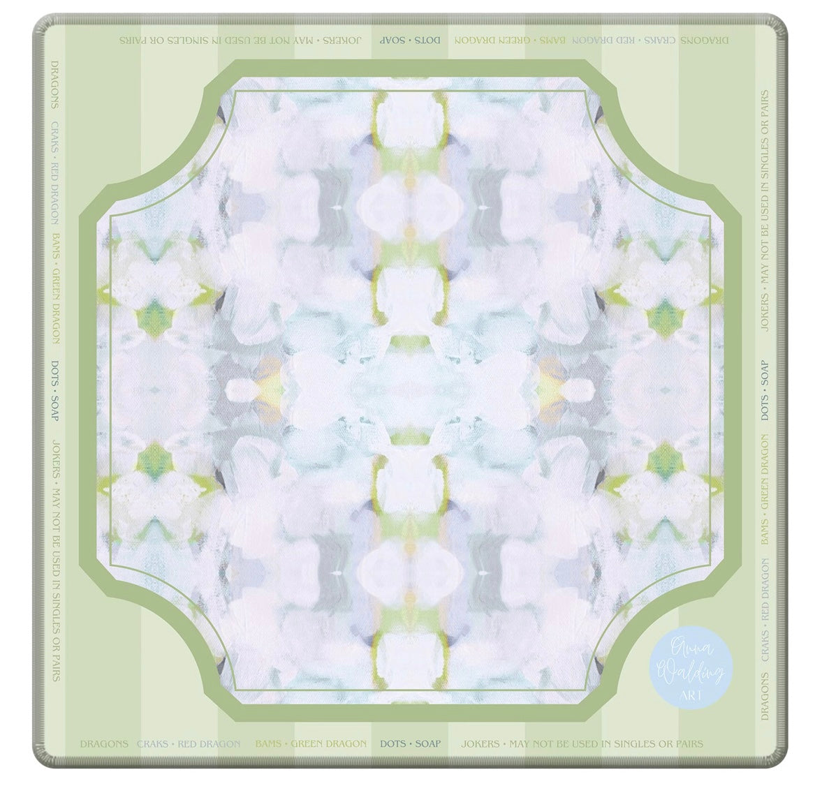 Green Anna Walding Art Mahjong Mat