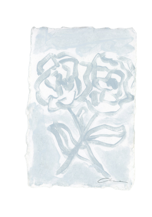 Blue Hydrangea Deckled Edge Print 4x6