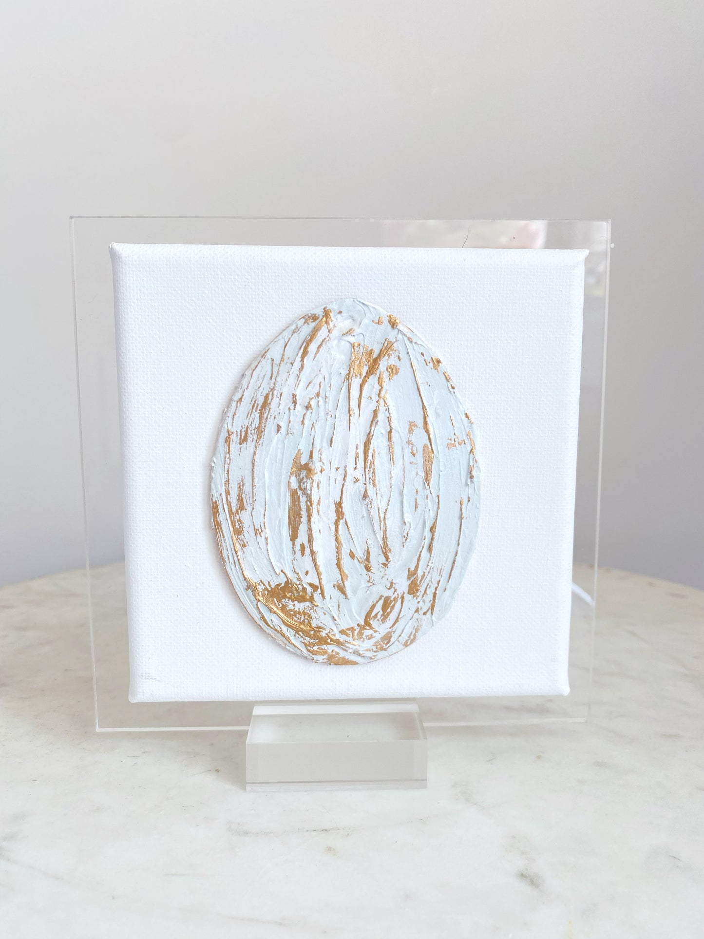 Easter Egg on Canvas + Acrylic 6x6