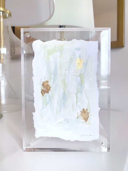 Deckled Edge Abstract in Acrylic Frame