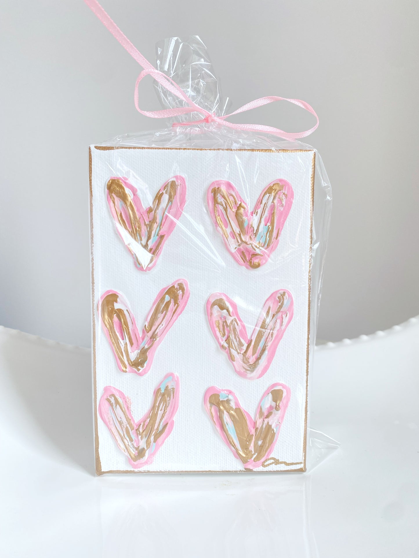 Pink Hearts Canvas
