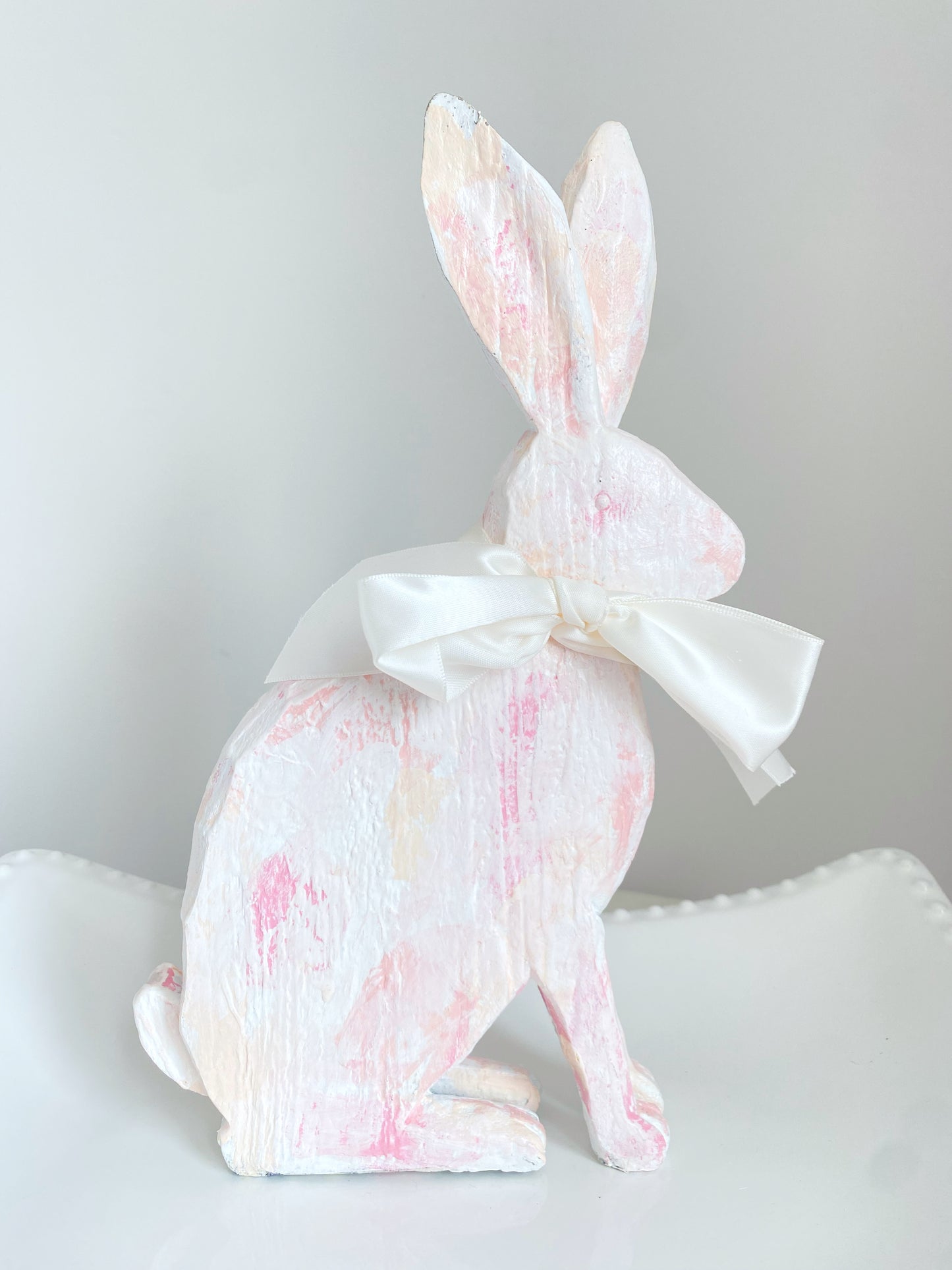 Painted Light Pink/ Peach Bunny