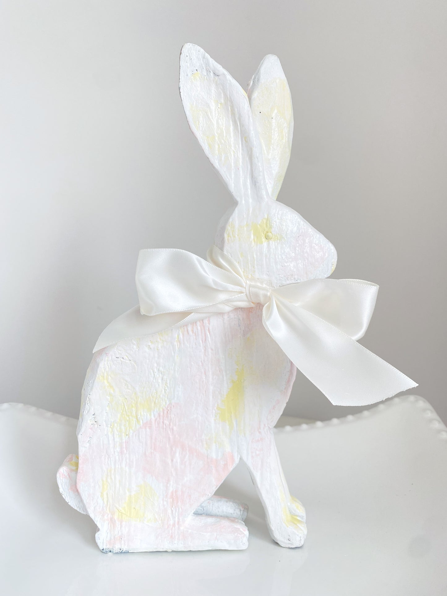 Painted Yellow/ Peach Bunny